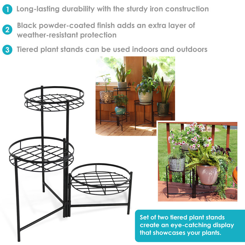 Winston Porter Harrisonville Metal Weather Resistant Plant Stand And Reviews Wayfair